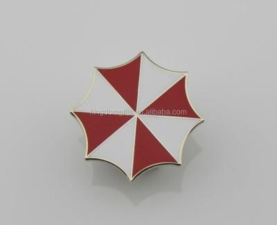 China Metal Resident Evil Umbrella Corporation Embroidered Logo Metal Badge Pin for sale