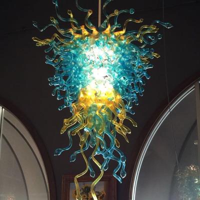 China Simple American Romantic Handmade Chandelier Light Fixture Sparkle Chihuly Glass Chandeliers Lights For Home Deco for sale