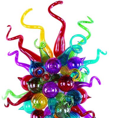 China Murano Industrial Blow Glass Chandelier Pendant Lights Chihuly Style Home Decor Lighting for sale