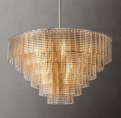 China Iighting Decorative Elegant Contemporary Large Chandeliers For Hotel With Gorgeous Glass for sale