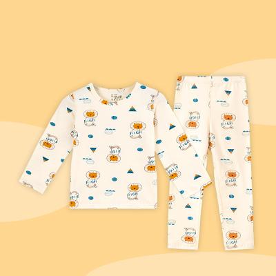 China Autumn Winter Homewear Pajamas Cotton QUICK DRY Good Quality Thermal Underwear Set For Kids for sale