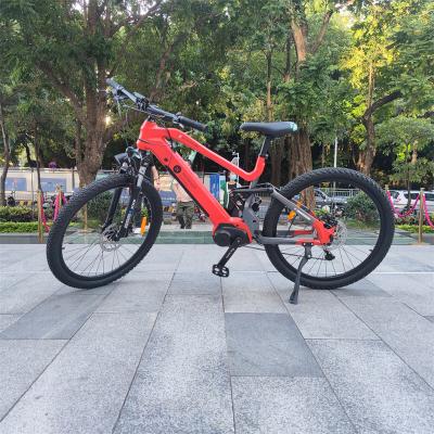 China New Dual Color Dual Suspension Battery 7speed Full Suspension British Fat Tire Electric Mountain Bike for sale