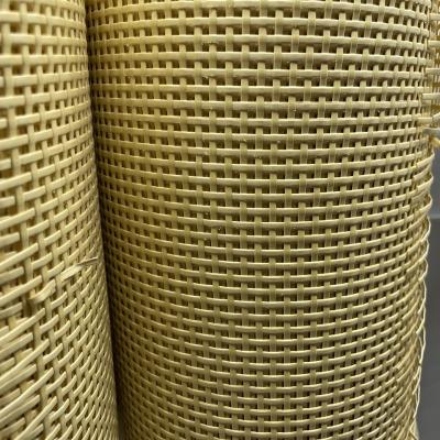 China Modern A Grade PE Square Mesh Radio Roll Weave Rattan Open Mesh Webbing Plastic Outdoor Furniture for sale