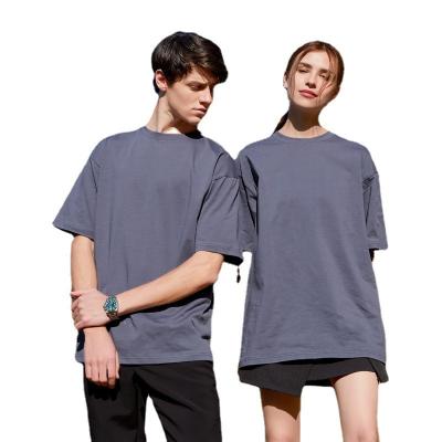 China Anti-pilling products in spring/summer cotton running short sleeve T-shirt round neck T-shirt men and women cotton the same style for sale