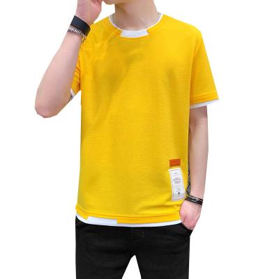 China OEM/OD Summer New Anti-pilling Summer Short Sleeve Men's T-shirt Hot Selling Men's All-matching Simple Fashion Casual Short-Sleeved Student Top for sale