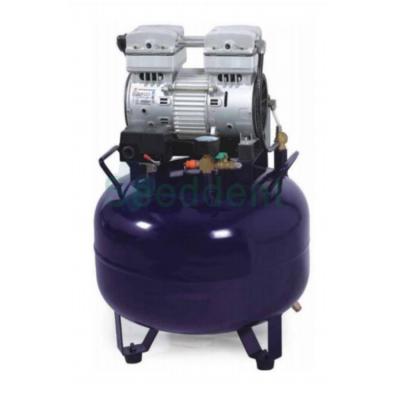 China Steel Silent Dental 840W Oilless Air Compressor One For Two Unit 40L for sale