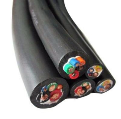 China Flexible Rubber Insulated H07RN-F 2.5 mm2 Copper Conductor Cable for 12V Construction for sale