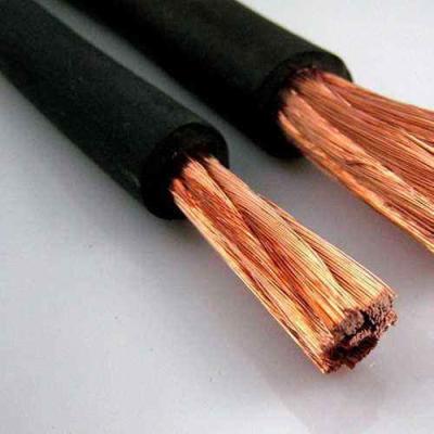 China 2/0 AWG Copper Flexible Rubber Insulated Welding Cable for Low Voltage Power Cables for sale