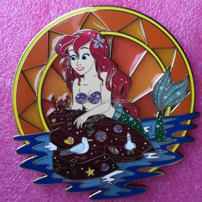 China Gift Mermaid Shape Custom Collection Hard Enamel Pins for sale