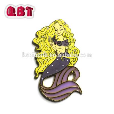 China Gift Fantasy Pin the 40 Mermaid Stained Glass Hard Enamel Pin Badge for sale