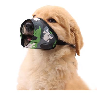 China 12 Color Camouflage Series Optional Mask Quality Assurance Fashion Camouflage 12 Color Barking Prevention Anti-bite Polyester Dog Muzzle for sale