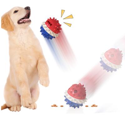 China Sustainable Acoustic Floating Leaking Molar Water Ball Dog Toy for sale