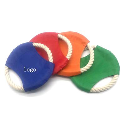 China Flying Saucer Dog Viable Customizable Cotton Rope Strong And Durable Toy for sale