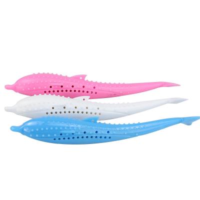 China Mint Type Viable Self Bite Cat Toothbrush Pet Cat Viable Amazon Silicone Fish Hi Resistant Toy for sale