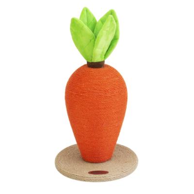 China Viable Hot Sales Shape Lovely Cats Carrot Shape Sisal Cat Climbing Frame for sale