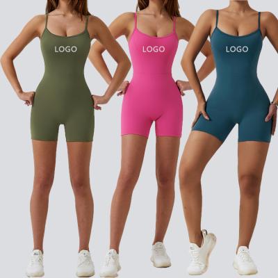 China Breathable Backless Soft Seamless Jumpsuit Women Yoga Playsuit Jumpsuits Women Fitness Workout Dance Jumpsuit QUICK DRY for sale