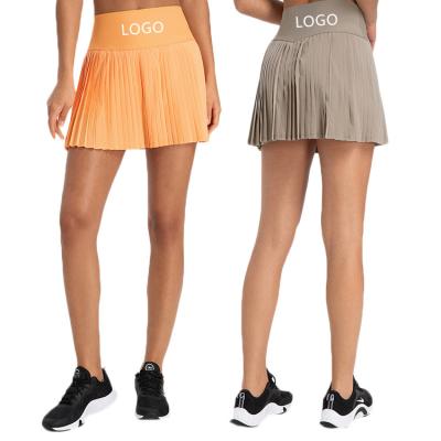 China SKIRTS Faldas De Tenis Custom Logo Quick Dry Breathable Cool Touch Sports Skort High Waist Pleated Tennis Skirts Women Sportswear for sale