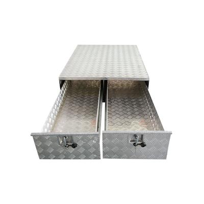 China Tools Box Under Aluminum Alloy Ute Tray Caster Underbody Drawer Truck Case Storage Tool Box for sale