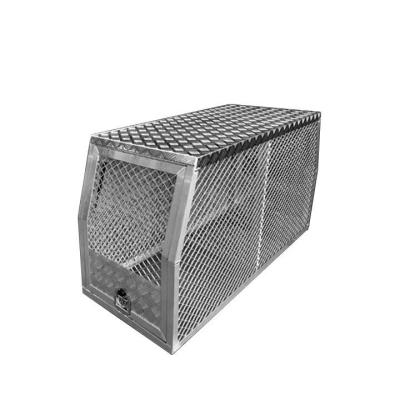 China Full Double Kennel Dog Box Truck Transport Hunting Dog Box Aluminum Aluminum Crate With Top Storage for sale