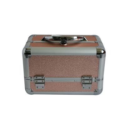 China China Big Quality NATIONAL Travel Hard Aluminum Carry On Mini Bling Makeup Suitcase for sale