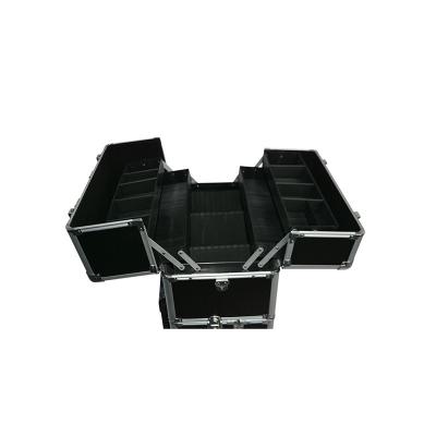 China NATIONAL Beauty Trolley Aluminum Make Up ABS To Split Cosmetic Case With Removable Tray And Wheels for sale