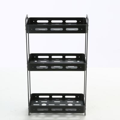 China 2021 Sustainable Space New OEM Or ODM Bathroom Aluminum Shower Rack With Shower Trolley Toilet Shelving for sale