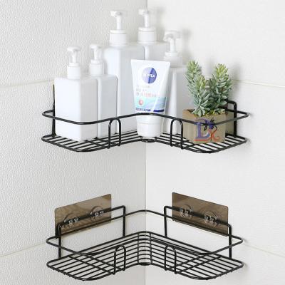 China Hot Selling Multi-Functional Multifunctional Metal Amazon Toilet Corner Storage Shelf Wall Mounted Bathroom Rack for sale