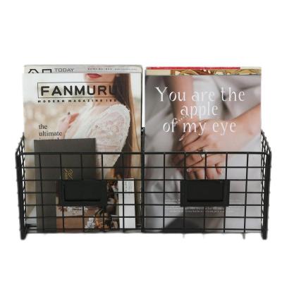 China New Design Viable Design Metal Wire Rack Book CD Magazine Tire Storage Steel Book Rack for sale