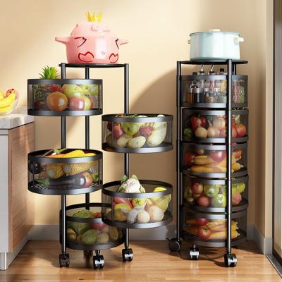 China Rotating Shelf Viable 360 ​​Degree Storage Round Multifunctional Rack Kitchen Rotating Rack for sale