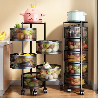 China Amazon Sustainable Hot Selling Multi Layer Pull Out Rotating Folding Organizer Kitchen Storage Rack for sale