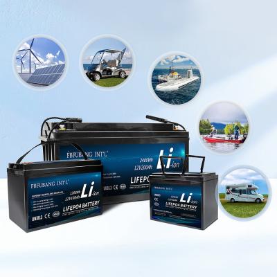 Chine Construit dans le paquet de batterie de Smart BMS Lifepo 4, batterie rechargeable solaire de 12v 200ah à vendre