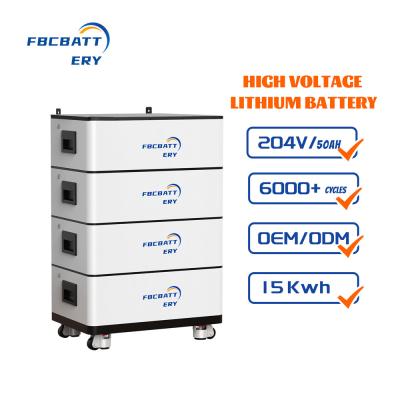 Chine Batterie au lithium rechargeable à haute tension de 204v 10kwh pour le système d'alimentation solaire à vendre