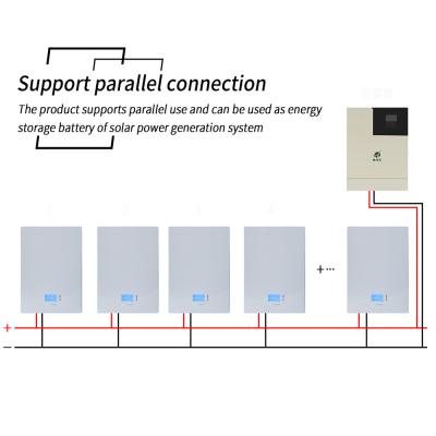 China Batería de litio montada en la pared blanca 120AH con BMS litio Ion Battery de 48 voltios en venta