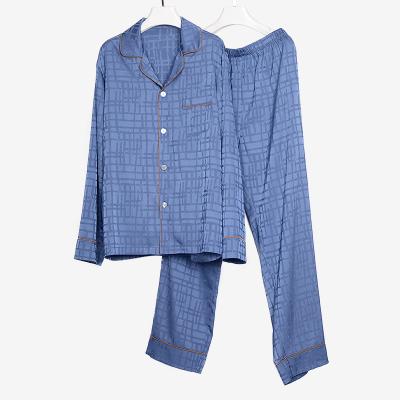 China Selling Guixiu classic hot QUICK DRY men's lapel men's homewear plaid pajamas for sale