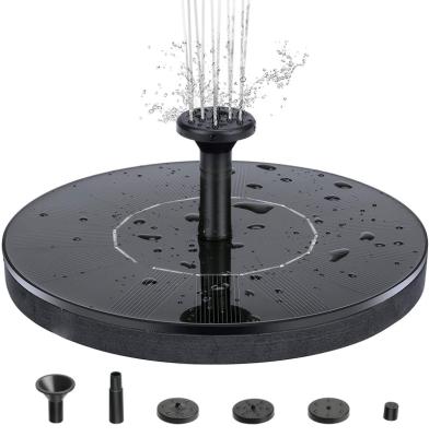 China Water Fountain 16cm Crystal Black Plastic Automatic Garden Automatic Solar Power Single Solar Outdoor Fountain for sale