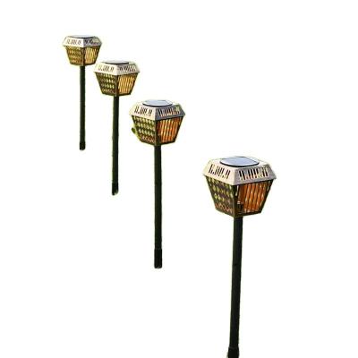 China Residential Atmosphere Solar Outdoor Iron Outdoor Standing Cavity Decoration Single Night LED Lighting for sale