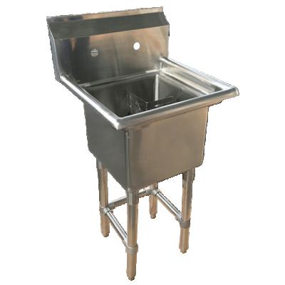 China Without Faucet Xiangying XS1C151512-316 NSF Commercial Approval 304 One Compartment NSF Stainless Steel Commercial Kitchen Sink for sale