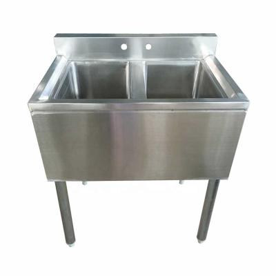 China With Double Faucet NSF High Quality Stainless Steel Bowels Bar Sinks XBAR2B26 Best Kitchen 2 Tub Sink ISO9001 Commercial OEM ODM Service for sale