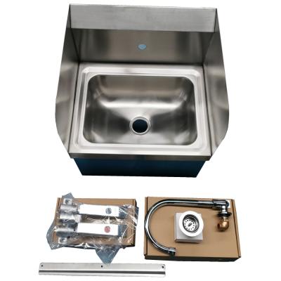 China With Faucet Xiangying Stainless Steel Commercial Hand Wash Sink Knee Operated Kitchen Basin Hand Free Supply Kitchen (Pedal Hot and Cool) for sale