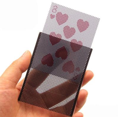 China Funny Black Magicians Card Vanish Close-Up Plastic Illusion Change Sleeve Street Card Changing Sleeve Magic Trick for sale