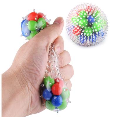 China Colorful TPR Shape Traction Stretch Promote Calm Focus Relaxation Gel Water Bead Squeeze Ball Bouncy Toys for sale