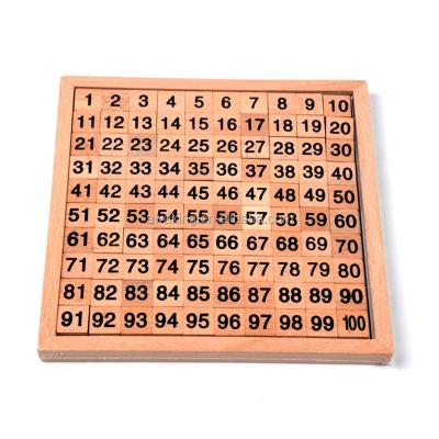 China Montessori 1-100Classic Hundred Board Wooden Toys Game For Children for sale