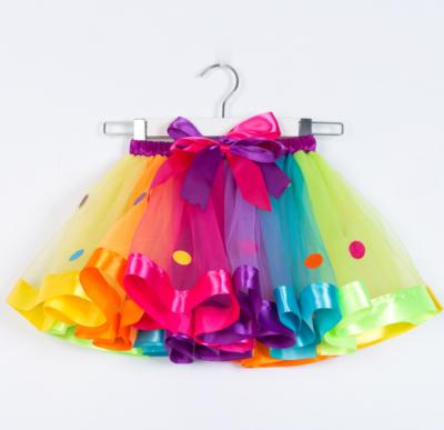 China Party Tutu Skirt Baby Skirts Princess Mini Pettiskirt Party Dance Rainbow Tulle Skirts Girls Clothes Kids Clothing for sale