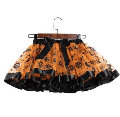 China 2021 New Halloween Tutu Skirt Baby Clothes 12M-8Yrs Halloween Mini Pettiskirt Girls Party Dance Halloween Tulle Skirts Kids Cloth for sale