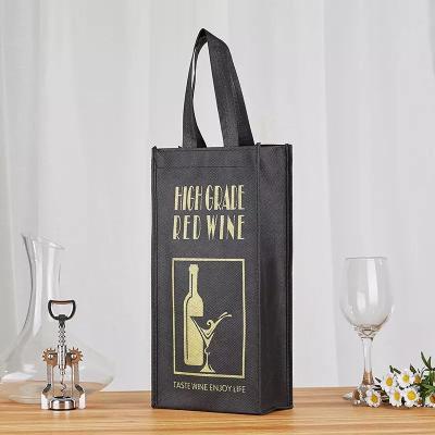 China Recyclable Wholesale Foldable Wine Gift Tote Bags Non Woven 6 Bottles Wine Bag for sale