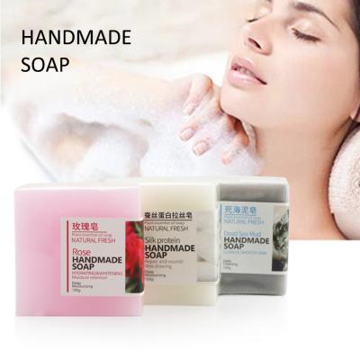 China Basic Cleansing Maker Handmade Goat Milk Soap Moisturizing Lightening Skin Organic Bar Soap for sale