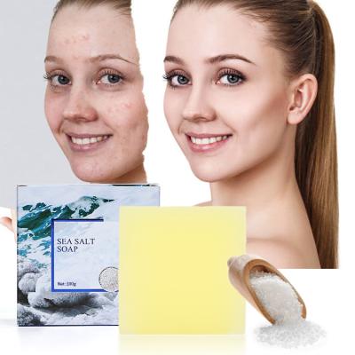 China Private Label Body Care Acne Base Cleansing Natural Organic Base Removal Exfoliating Skin Whitening Handmade Toiletry Sea Salt Goat Milk Soap Bar for sale