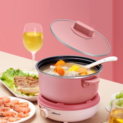 China Student Dormitory Low Power Pot Food Pot Aluminum Alloy Multifunctional Easily Cleaned Heating Hot Electric Frying Pan for sale