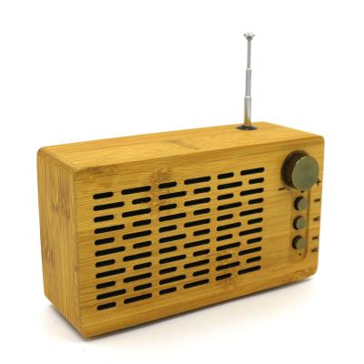 China Wholesale Wireless Portable Good Price Mini Home Audio Wireless BT Bamboo Speaker for sale