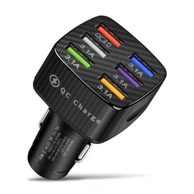 China New 15v dual charge 3.0 car consumer car accessories cigarette lighter usb fast charger China-chic electronic fast charger 6 ports for sale